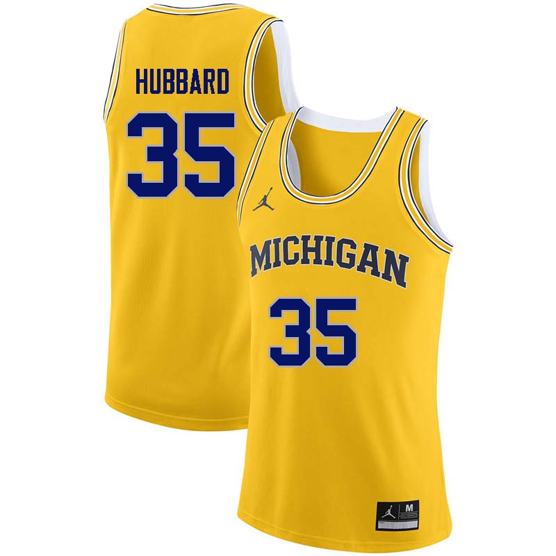 Men #35 Phil Hubbard Michigan Wolverines College Basketball Jerseys Sale-Yellow - Click Image to Close